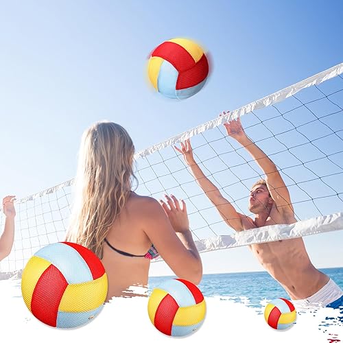 Miniatura 7 de Threan Balón de voleibol impermeable de 8.5 pulgadas con tecnología de agarre seguro para agua, playa, piscina, voleibol para adolescentes y