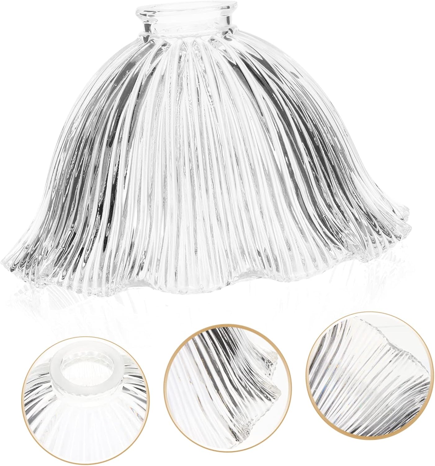 Mipcase Retro Glass Lamp Shade Decorative Pendant Light Fixtures Soft Light Cover for Ceiling Lamp