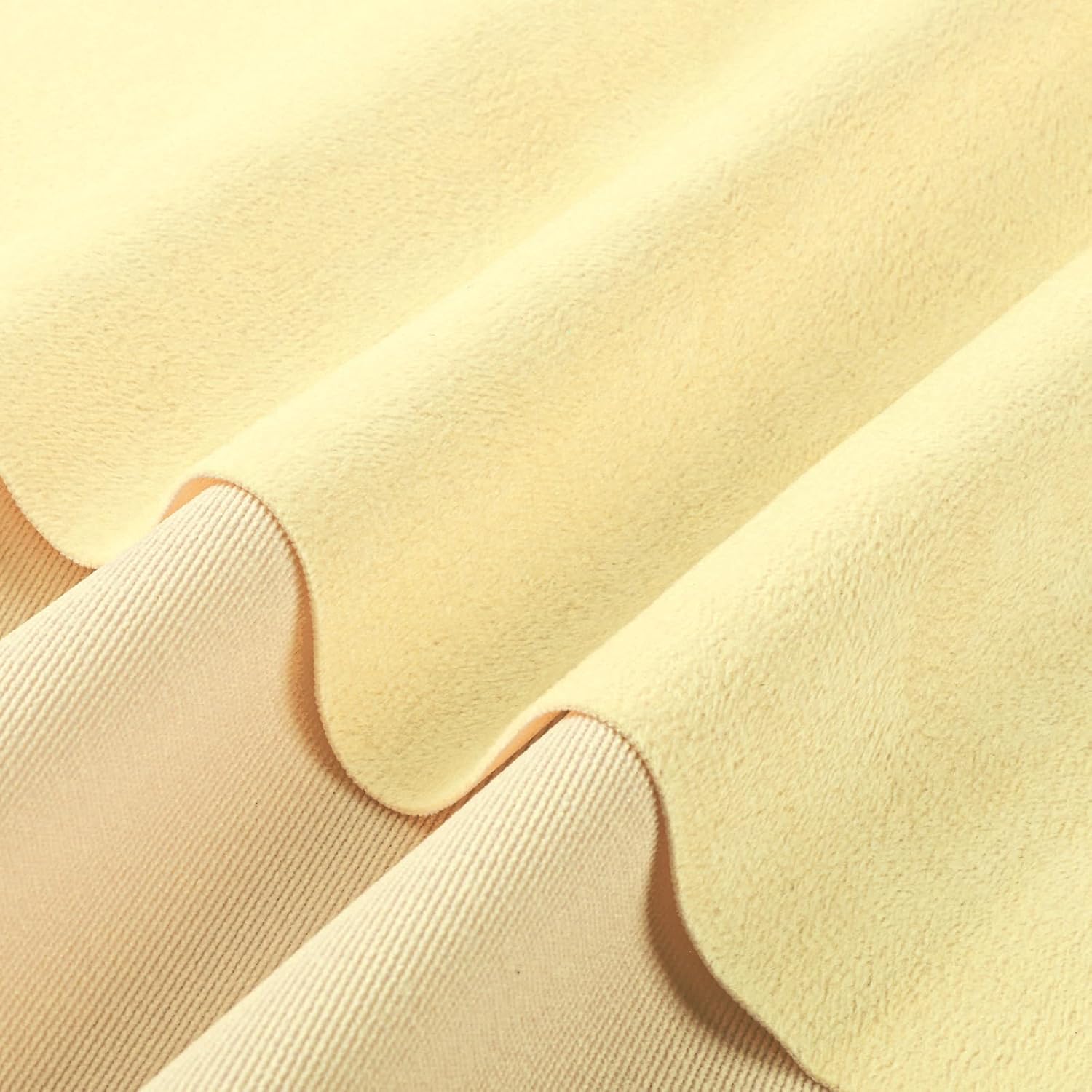 Craftido Glow in The Dark Fabric, Luminous Soft Velvet Fabric by 1 Yard in Solid Color 63" Width for Crafting, Quilting, Handmade DIY, Sewing Project, Clothing, Holiday Decorations - Yellow
