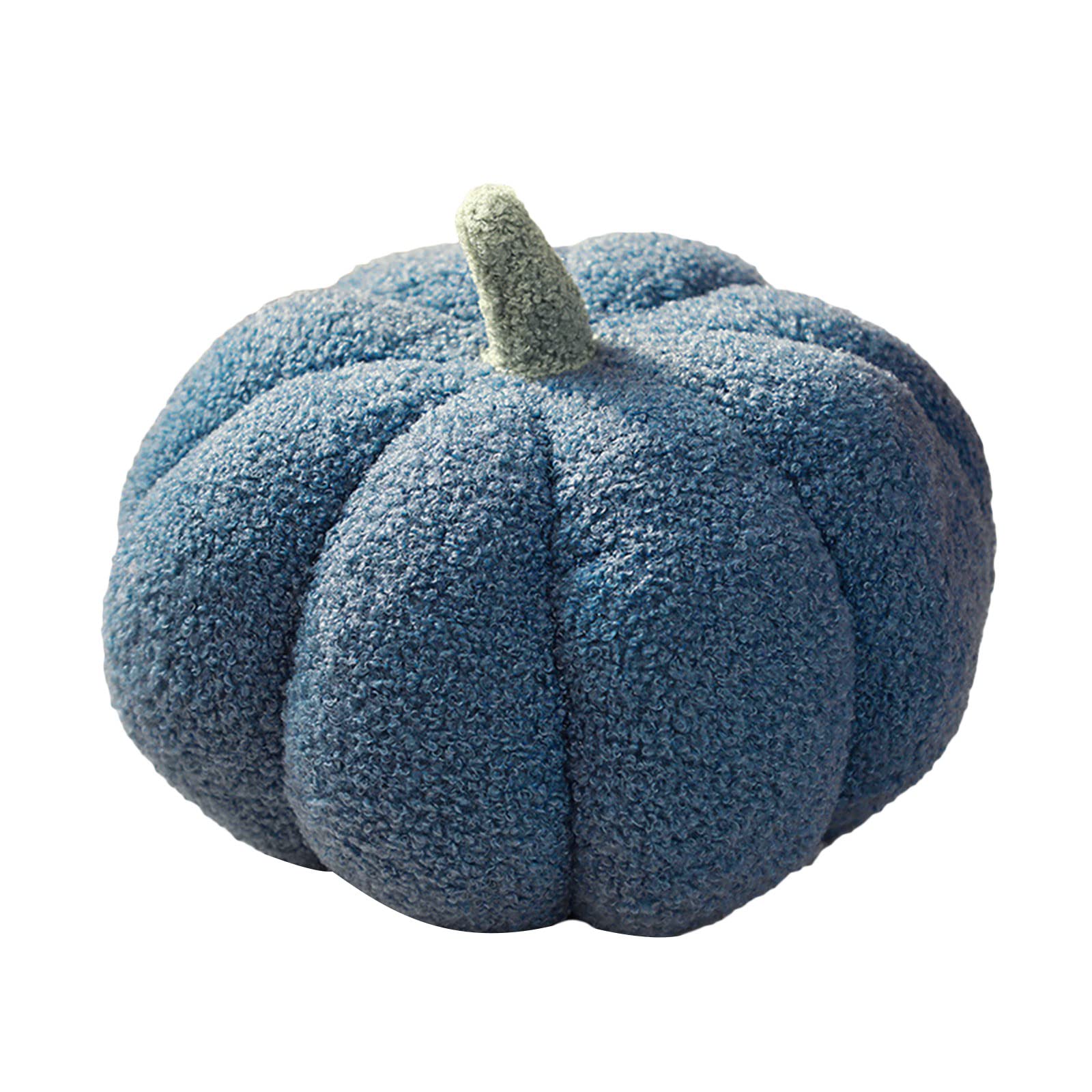 Pumpkin Throw Pillow, Super Fluffy Pumpkin Plush Pumpkin Stuffed Toy, Pumpkin Decorative Pillow Cushion for Home Decor Halloween Party Favors (Blue, 13.78inch)