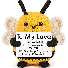 LEJIAJINW Valentines Day Romantic I Love You Gifts for Him Her, to My Love Boyfriend Girlfriend Husband Wife Mothers Day Birthday Gifts for Couples Wedding Anniversary Cute Handmade Crochet Bee