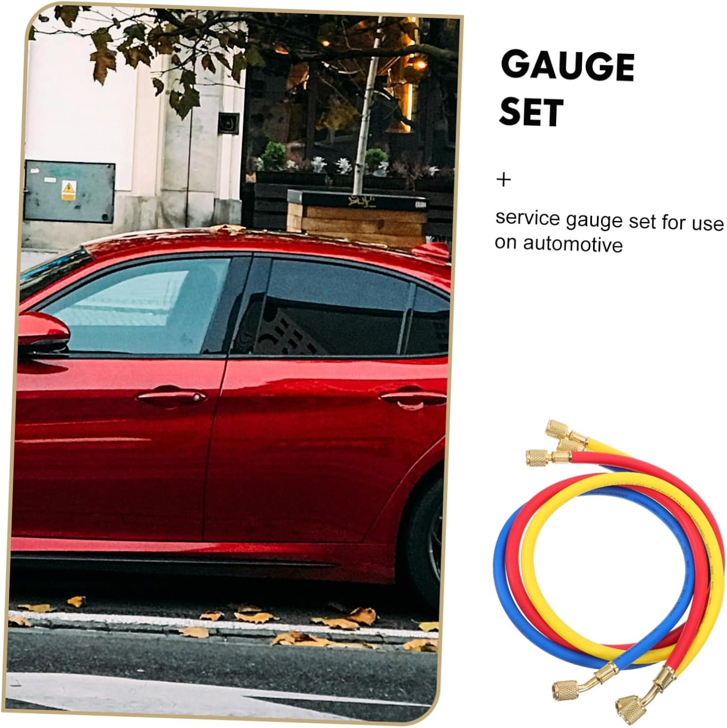 Cabilock Hvac Charging Hose for Durable Sae Gauge Hose with Fittings Oil Resistant and Wear Resistant for Automotive and Home Air