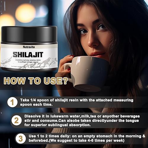 Miniatura 5 de Shilajit Resina Shilajit pura del Himalaya  Grado dorado 100% puro Shilajit con ácido fúlvico y 85+ complejo de minerales traza para energía y apoyo