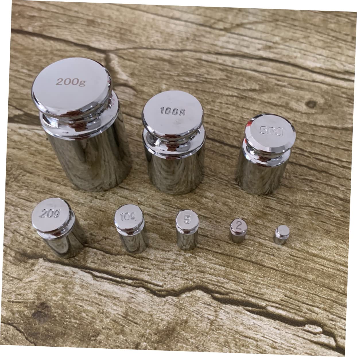 4pcs Scale Calibration Weights Chrome Plated Steel Small Weights for Digital Scale Balance Calibration