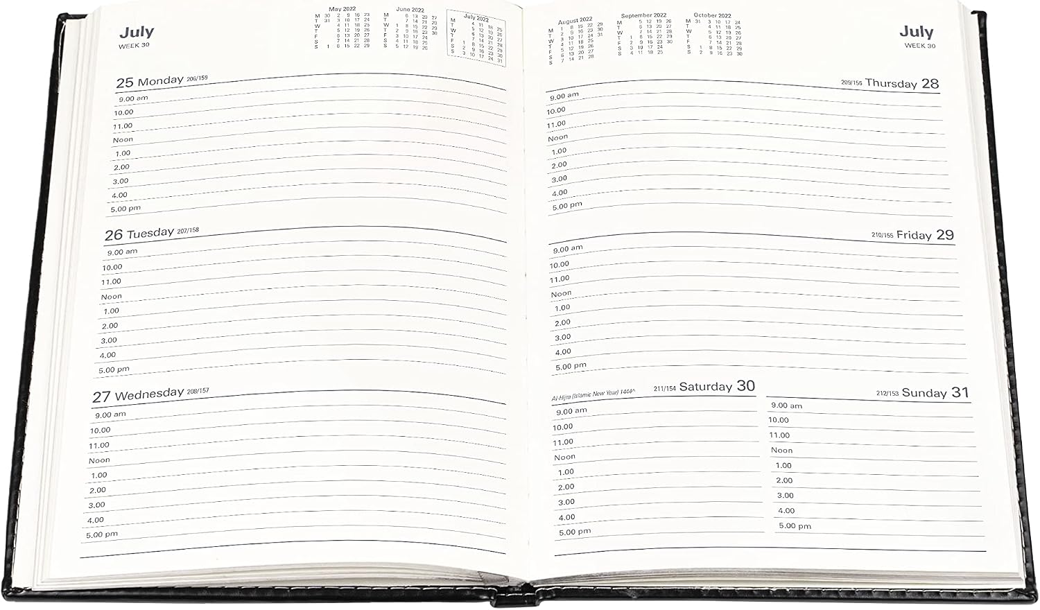 Collins Chelsea A5 Week To View 2023 Diary - Black (ND53.99-23) - Complete Business Planner, Agenda and Journal Organiser - Image 3
