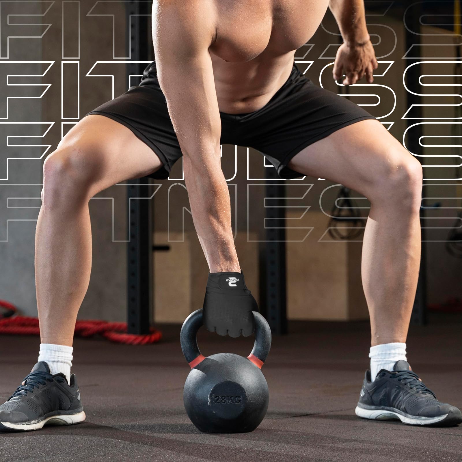 SAWANS Guanti da palestra antiscivolo silicone imbottito palmo mezze dita uomo donna