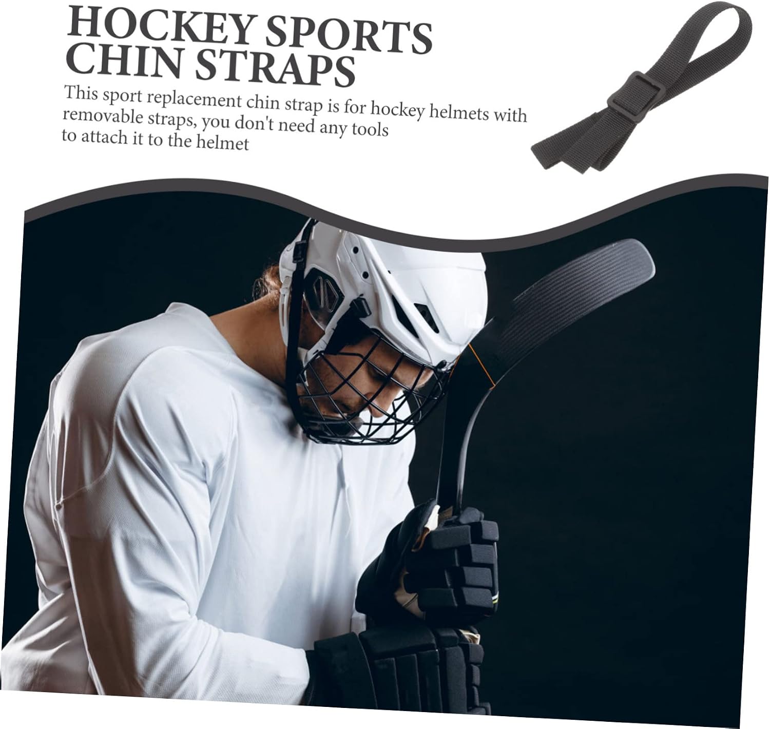 Mipcase Hockey Helmet Holder Mask Hockey Helmet Chin Strap Helmet Chin Strap for Hockey Sports Hockey Helmet
