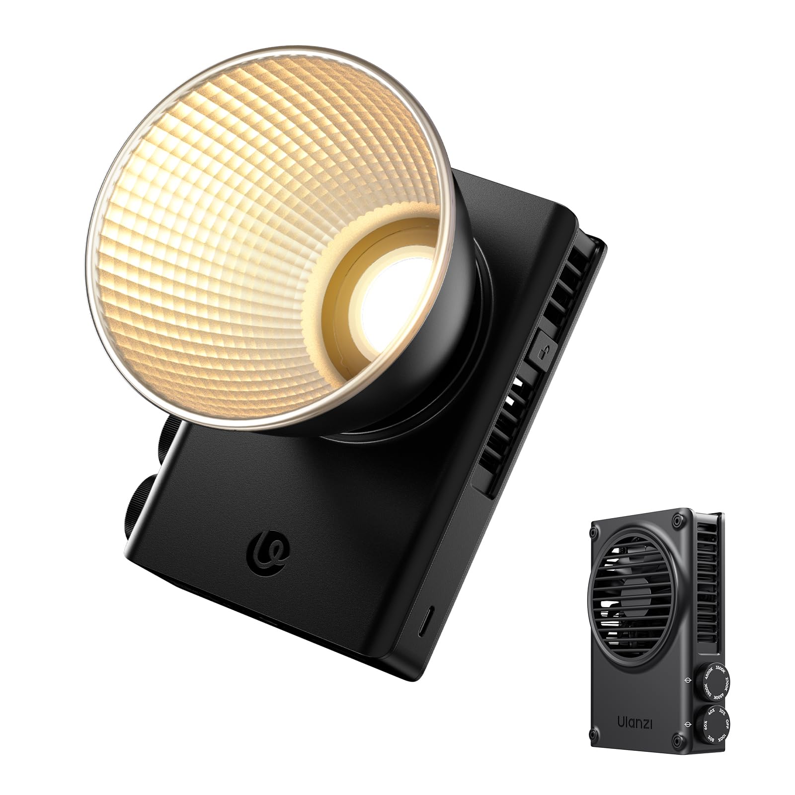ULANZI 100W COB LED Lumière Vidéo pour Professionnels, Alimenté en PD |0 Type-C, Lampe Photo 14500lx pour Studio, Bi-Col