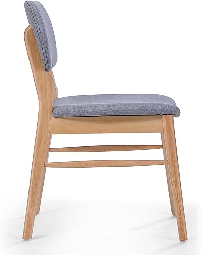 Miniatura 8 de Set of 2 Mid-Century Upholstered Dining Chairs with Rubberwood Frame - Dining Chairs, Table & Chair Sets, Desk Chair for Home Office