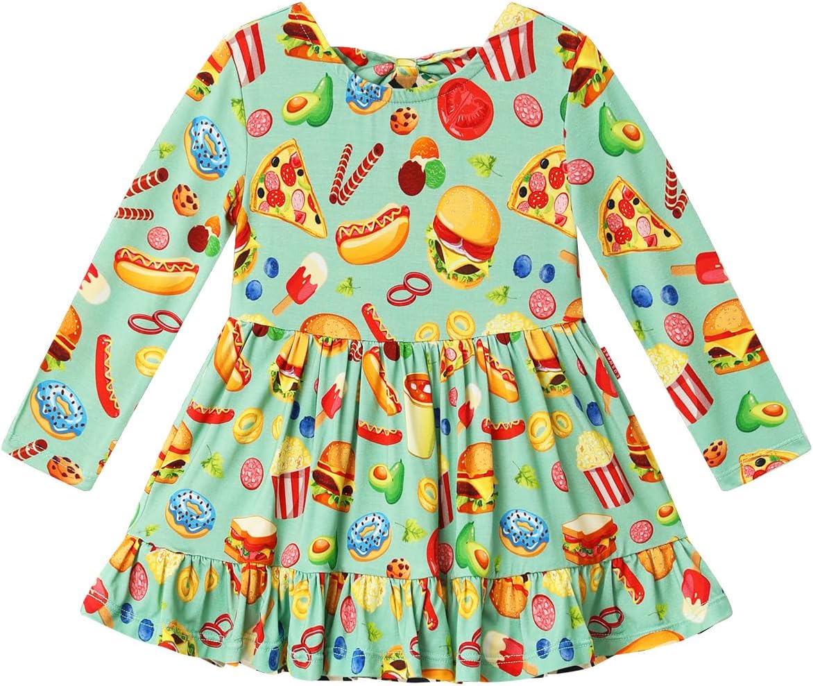 Bamboo Viscose Baby Girl Bodysuit Long Sleeve Cute Bow Infant Girls Romper Dress