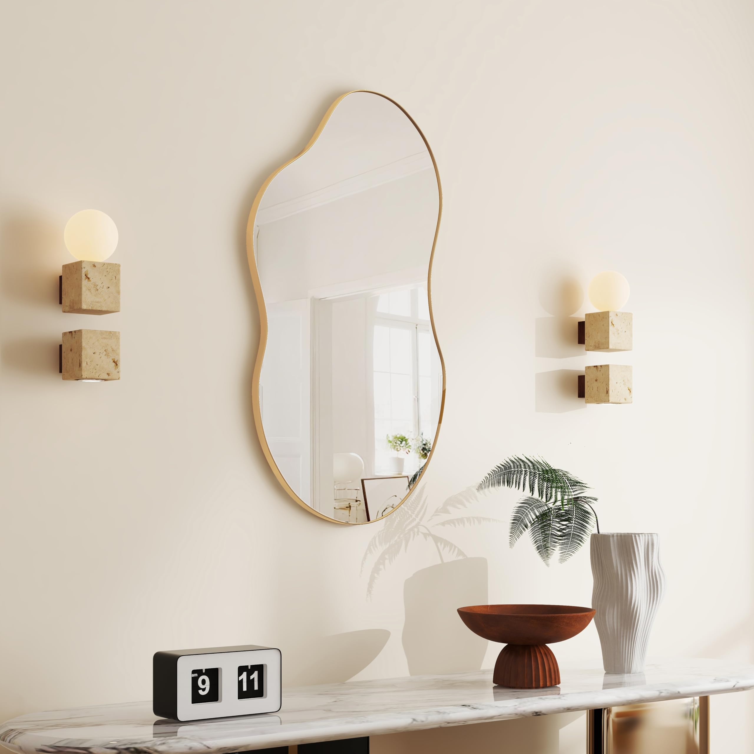SHYFOY Irregular Wall Mirror Decorative, 20