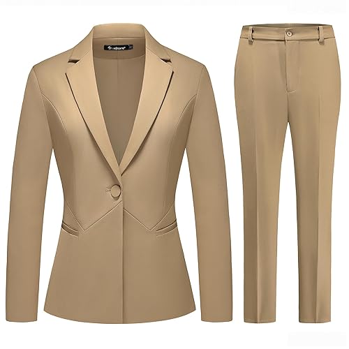 Women's Business Suits for Work Professional 2 Piece Slim Fit