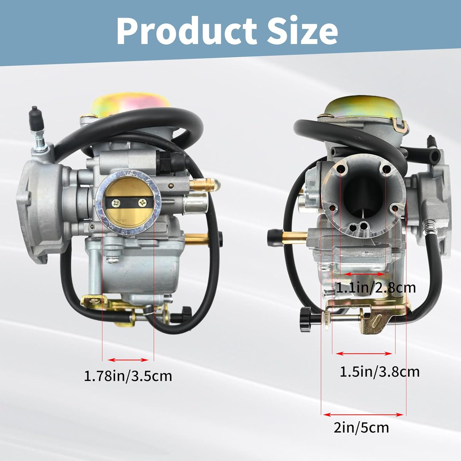 Ozark 250 Carburetor w/Fuel Filter Air Filter Replacement for Suzuki LTF250 Ozark 250 2002-2009 2012-2014, QuadSport Z 2004-2009 Replace# 13200-21G10 13200-05G22 13200-05G00