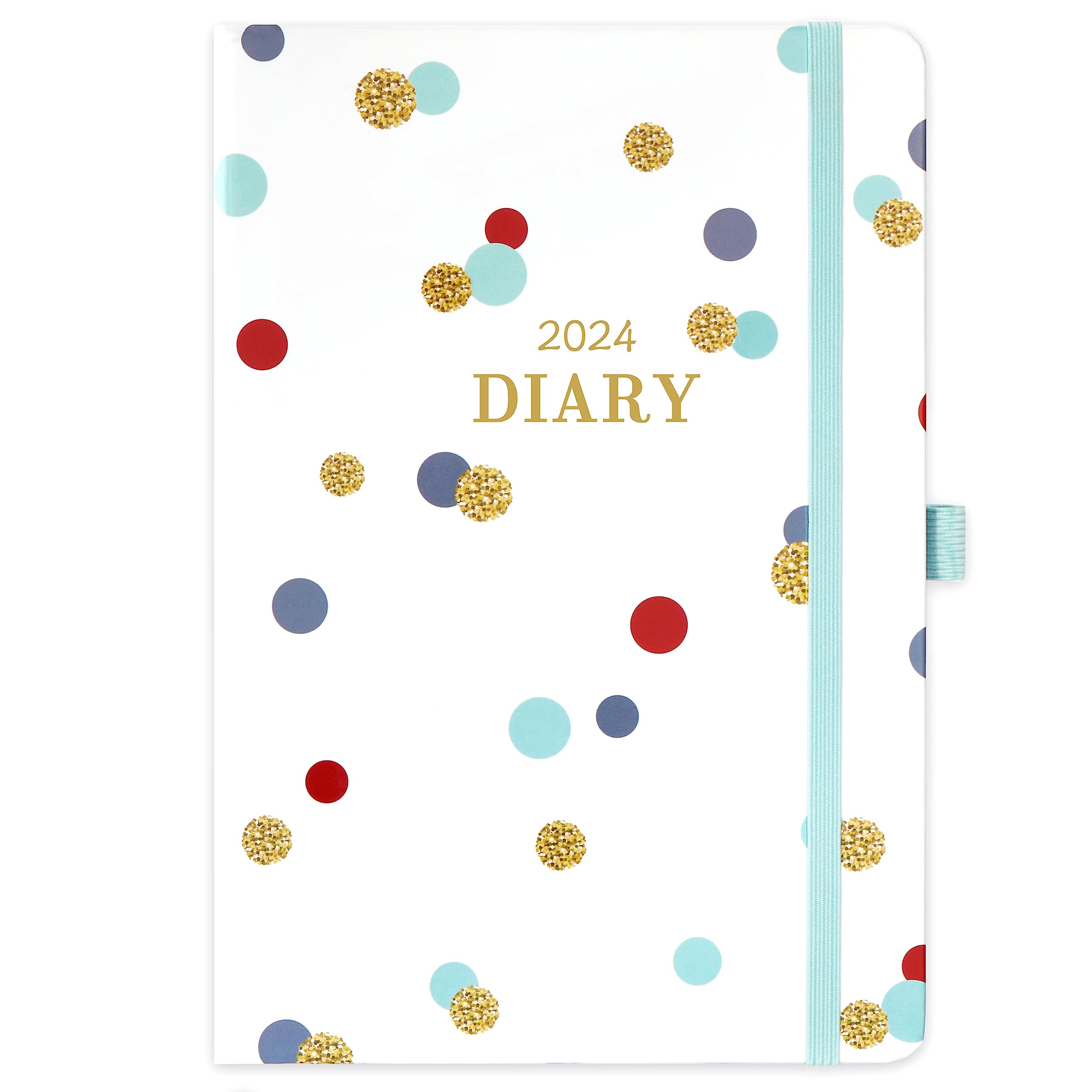 2026 Diary - A5 Diary 2026 Week to View, from January 2026 to December 2026, 21.3 x 14.7 x 1.6 cm - Coloured Dots