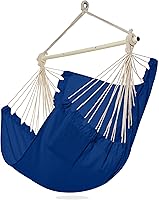 Vista 15 de Silla de Hamaca PNAEUT con Cuerda Colgante para Interior y Exterior para Dormitorio, Patio (Gris)