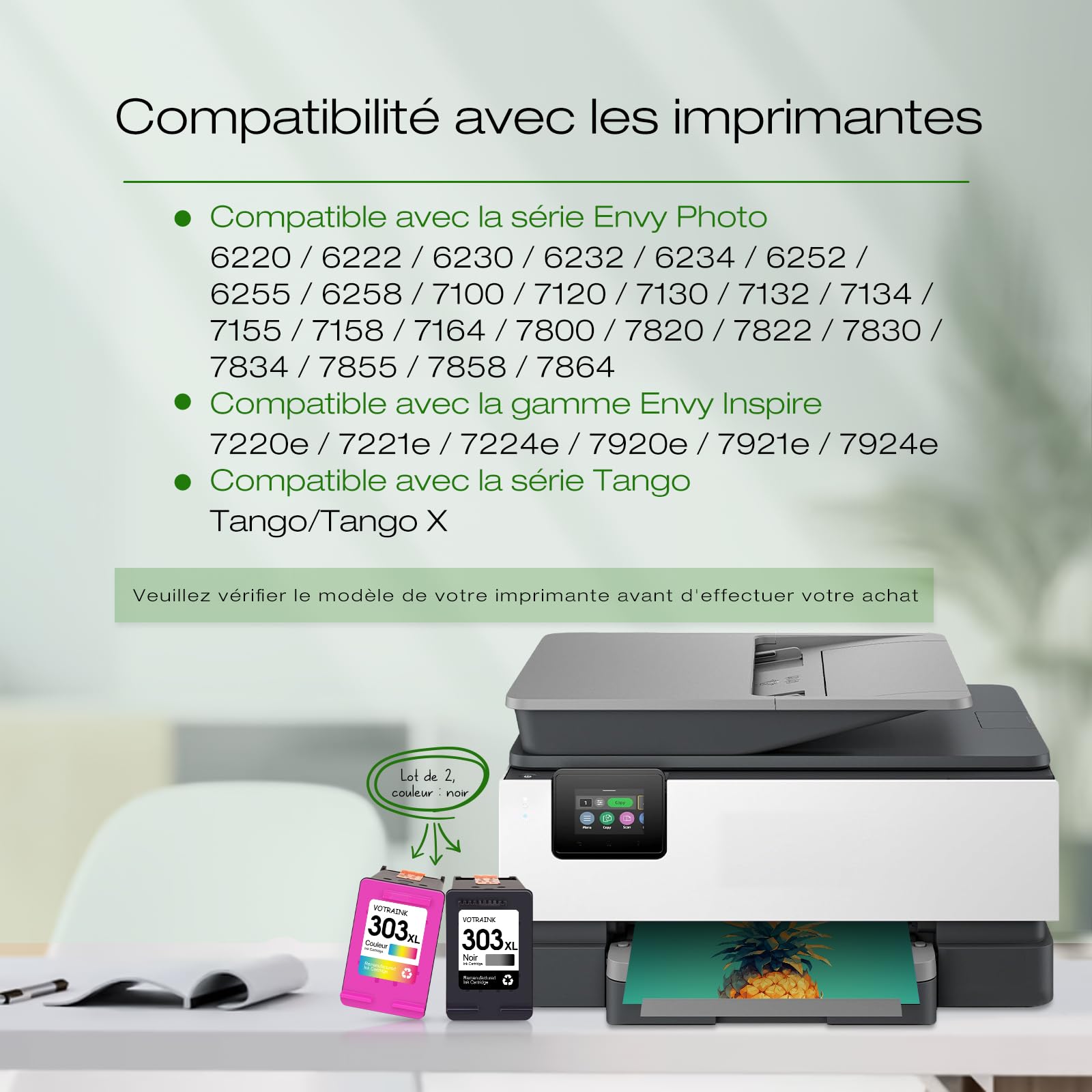 303XL Cartouches d'encre Replacement pour HP 303 Noir et Couleur