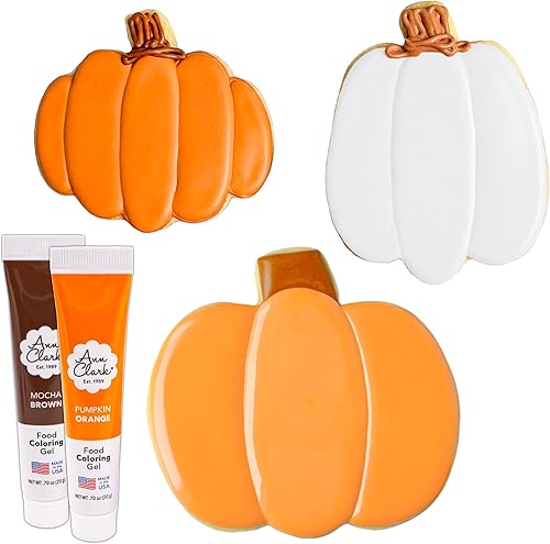 Miniatura 2 de Juego de 5 cortadores de galletas de calabaza y decoración de Ann Clark - Hecho en Estados Unidos con calabaza alta, formas de calabaza, gel