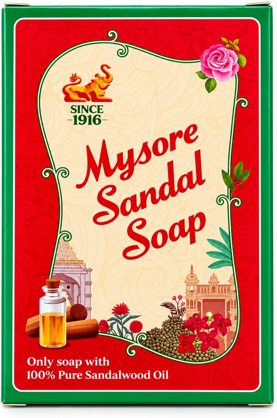 Mysore Sandal Original Bathing Soap 75g | Sandalwood | Natural | Moisturising Bath Soap