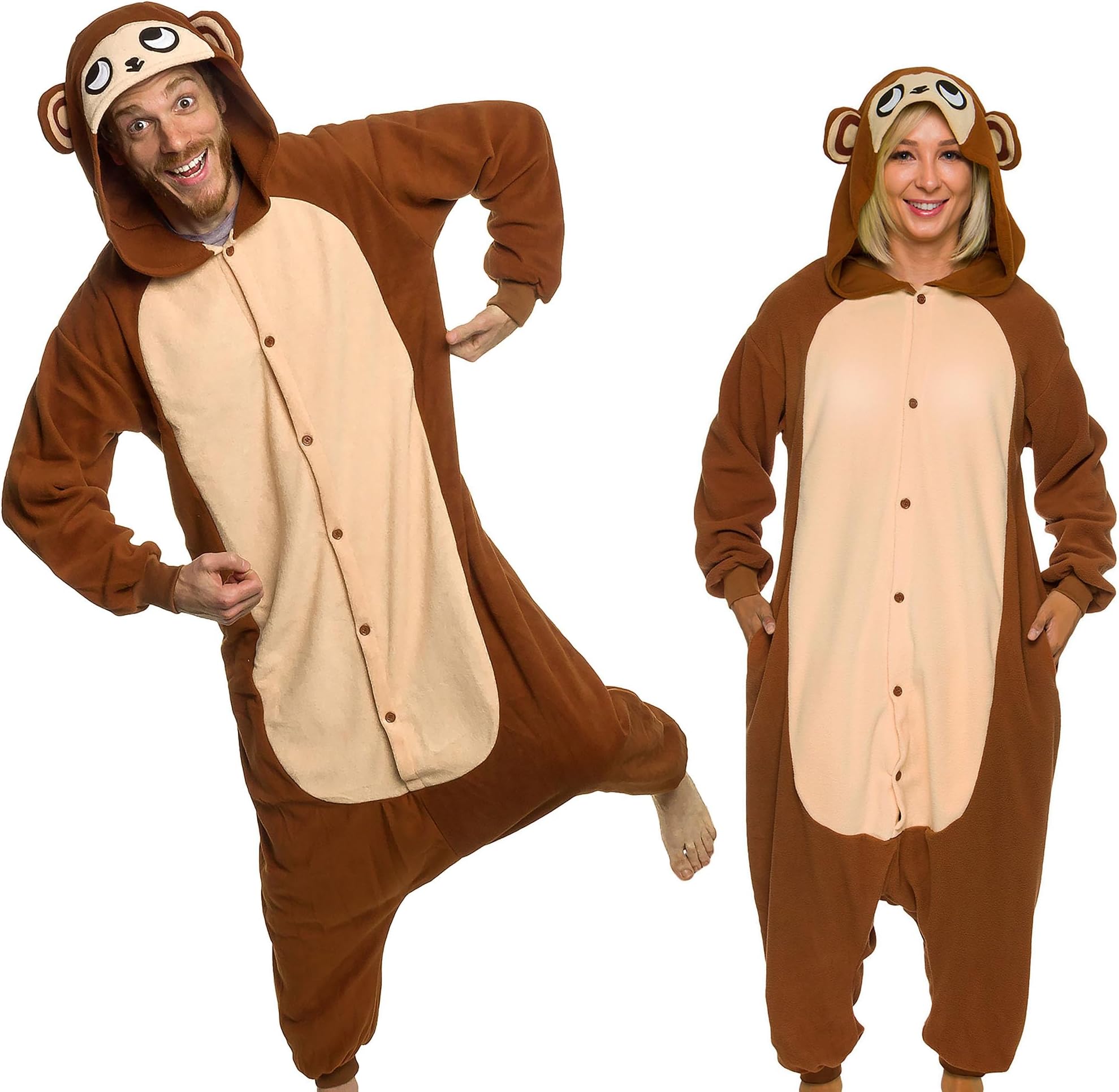 Funziez! Adult Onesie Halloween Costume - Animal and Sea Creature - Plush One Piece Cosplay Suit for Adults, Men and Women