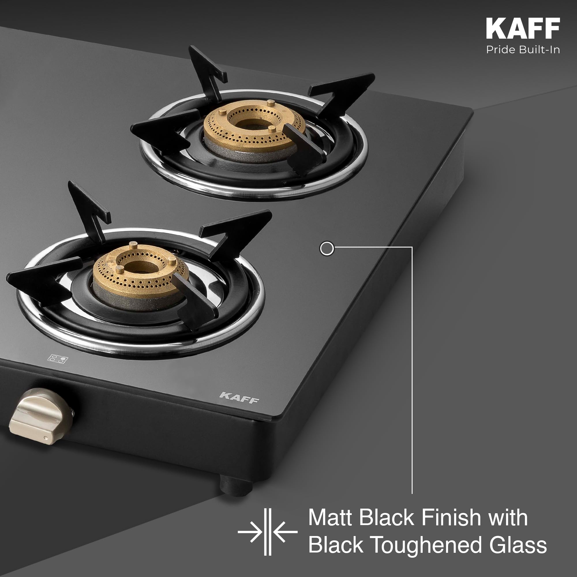 KAFF 4 Burner Gas Stove - Black -5
