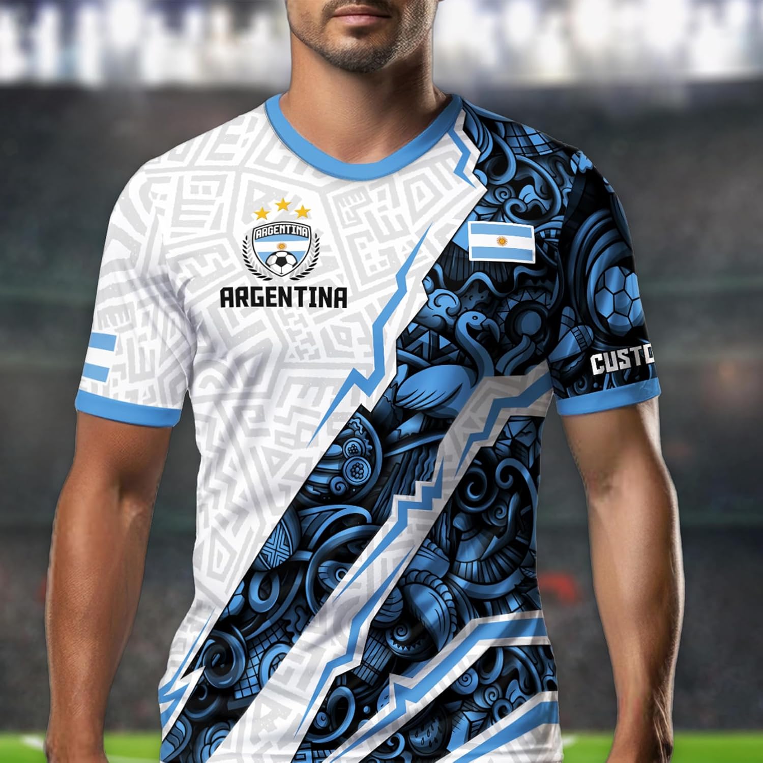 Customized Jersey Argentina, Custom Argentinian Soccer Jersey, Argentina Jersey Men, Retro Soccer Jerseys for Men