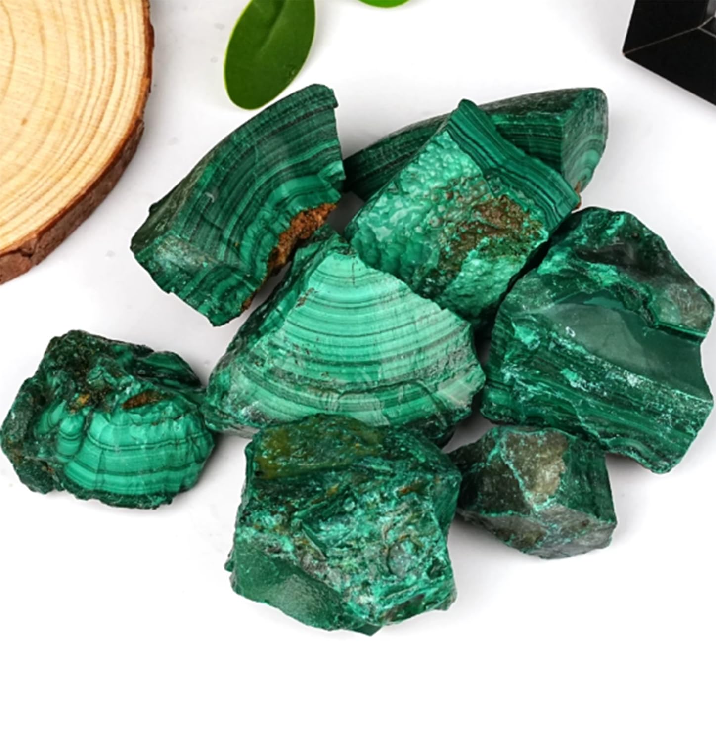 Unregelmäßiger Malachit-Rohstein, natürliche Kristalle, Mineralexemplar