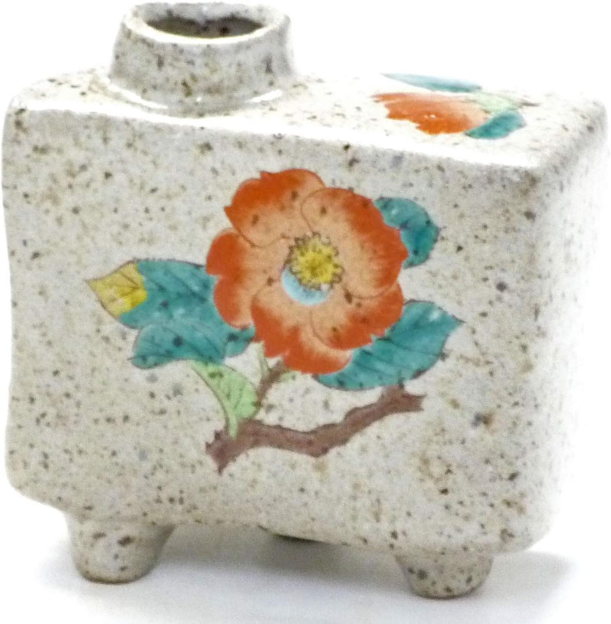 Kutani Japanese Porcelain【Flower vase】 Bird & Flower
