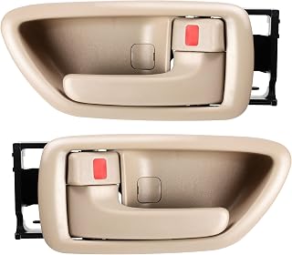 Interior Door Handle Front Rear Left Driver Right Passenger for Toyota Sequoia 2001-2007, Toyota Tundra (Crew Cab Only) 2004-2006, Toyota Avalon 2000-2004, Replace OE 81282, 69205AC010E1, Beige