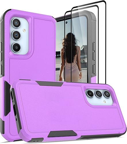 Miniatura 13 de Jeylly Funda para Galaxy A23/A32 5G/A13 4G/A13 5G/A04/A04S, con [2 paquetes de protectores de pantalla de vidrio templado], funda protectora A
