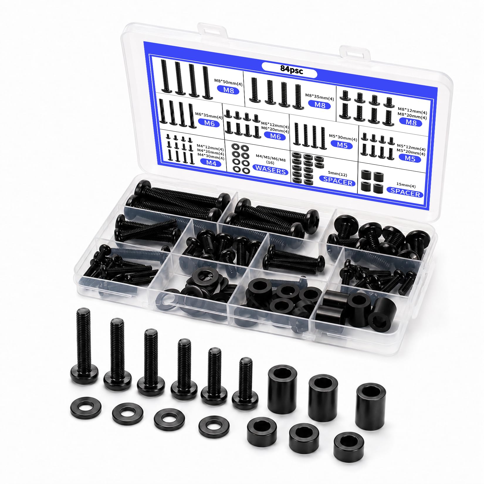 84 Pcs TV Bracket Screws for Back of TVs universal machine screws