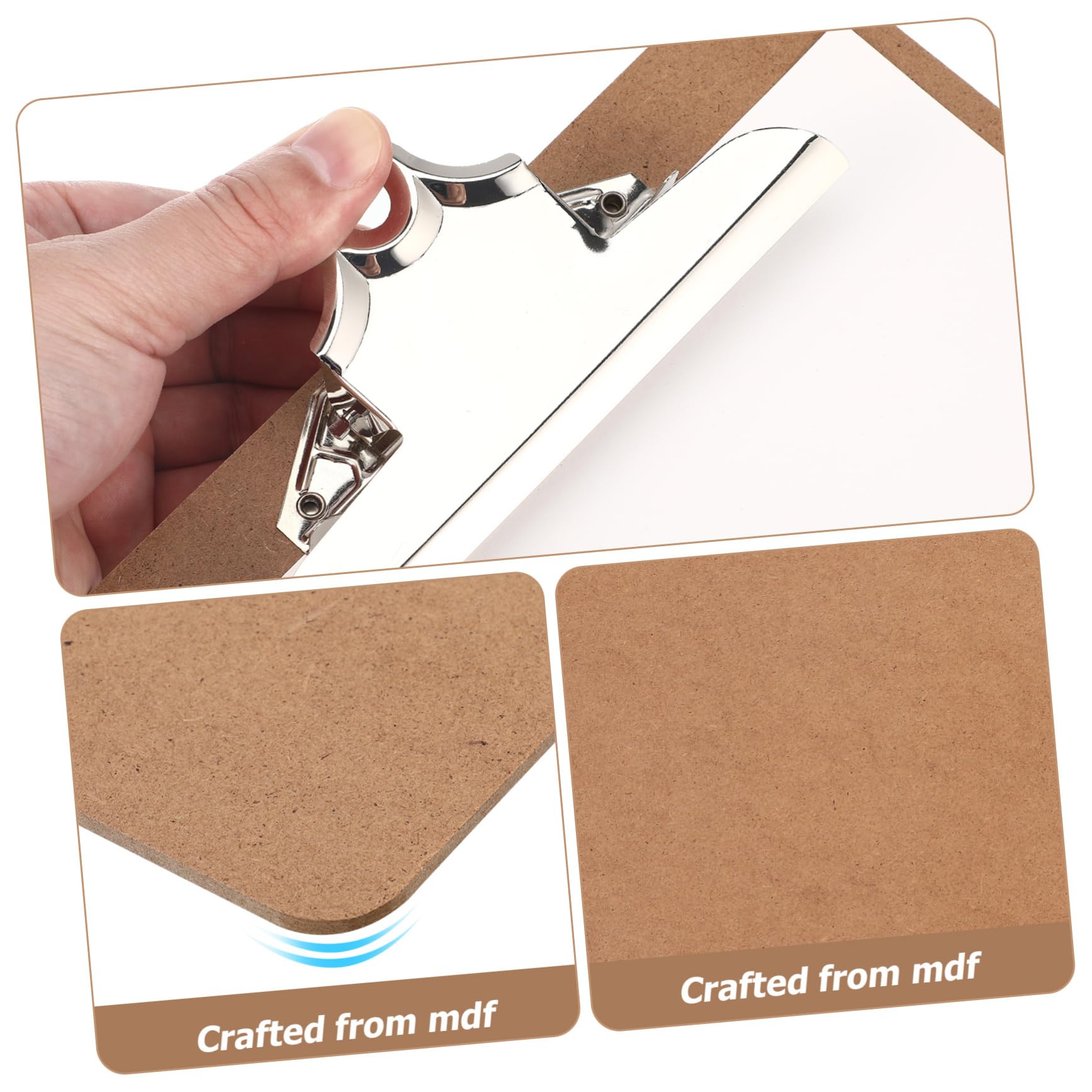 Artibetter 6pezzi Pannello Rigido Per Ufficio Lavagna Per Appunti Lavagna Portatile Per Scrivere Pannello Rigido Per Pittura Supporto Per Scrittura in Mdf Clip Per Documenti Per Ufficio Basso