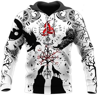 Unisex 3D Realistic Printed Novelty Hoodies for Men Women Cool Graphic Hooded Sweatshirt