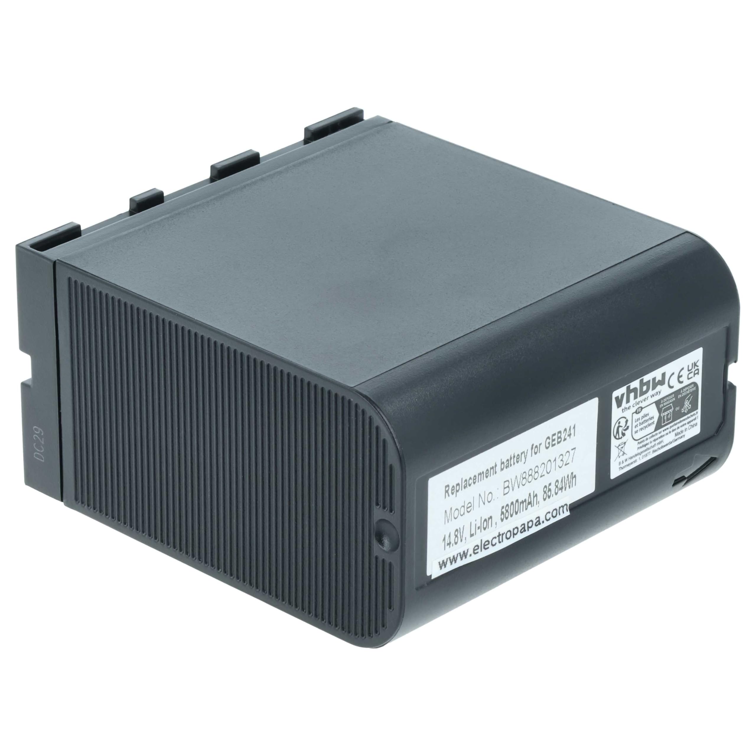 vhbw batteria sostituisce Leica GEB241, 793975, GEB242, 10686 per dispositivo di misurazione (5800mAh, 14,8V, Li-Ion)