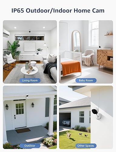 Miniatura 9 de Lepro Cámara de seguridad 2K para interiores y exteriores para cuidado del bebé, monitoreo de mascotas, portero remoto, visión nocturna, audio de 2