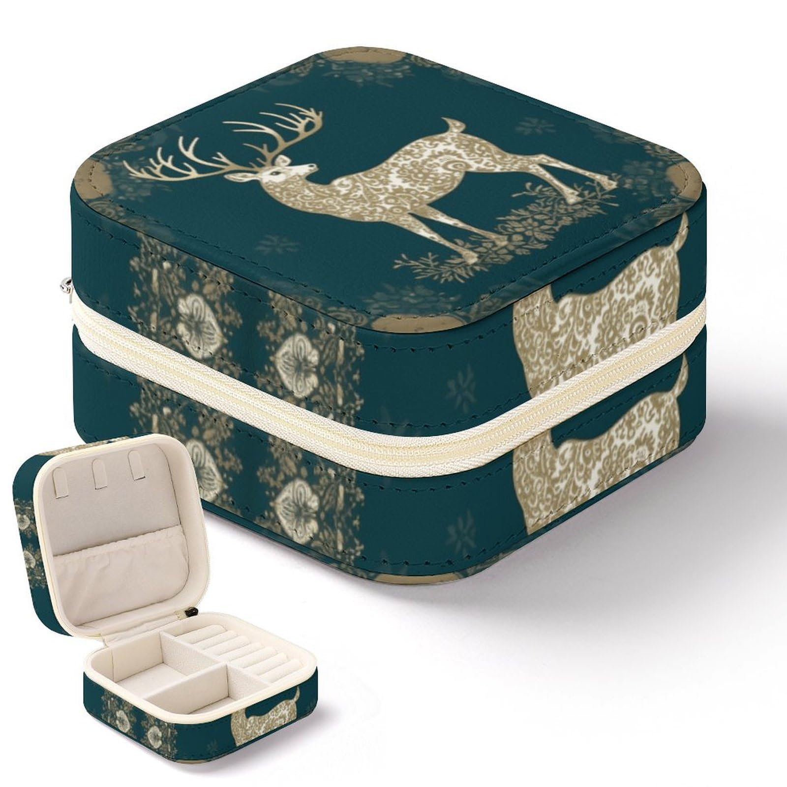 Boîte à bijoux de voyage flocon de neige pour bagages de vacances
