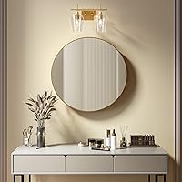 Vista 8 de VONLUCE Bathroom Vanity Light, 2-Light Bathroom Light Fixture Over Mirror, Vanity Light Fixtures with Clear Glass, Modern Wall Sconce for Bathroom