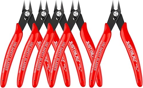 Cortadores de alambre pequeños de 5 pulgadas, cortadores diagonales, cortadores de alambre de cobre suave y alicates de corte lateral para