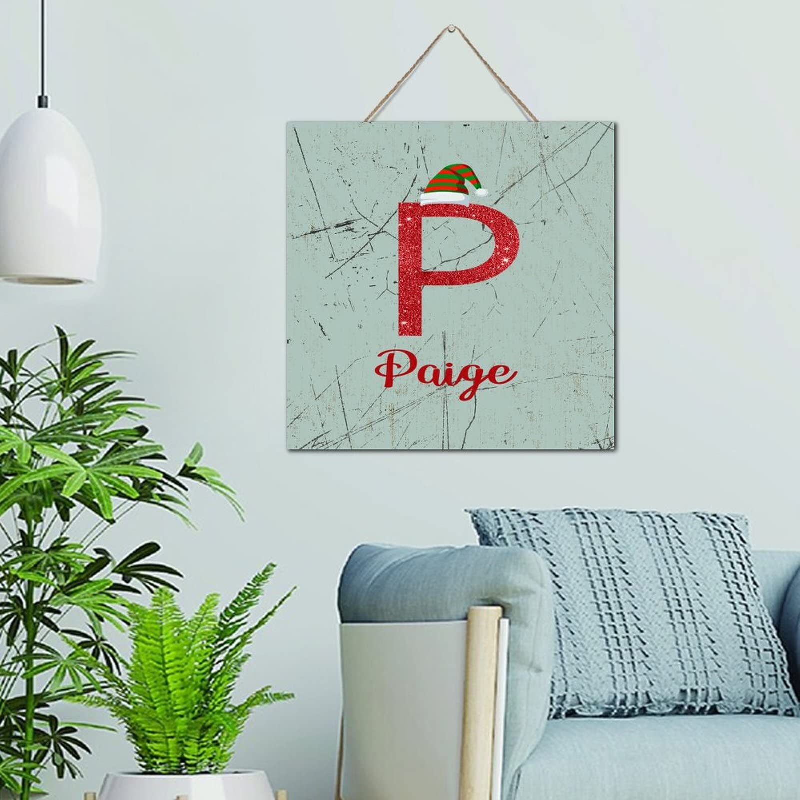 Plaque murale décorative en bois vieilli de 30,5 cm pour personnaliser la chambre d'enfant