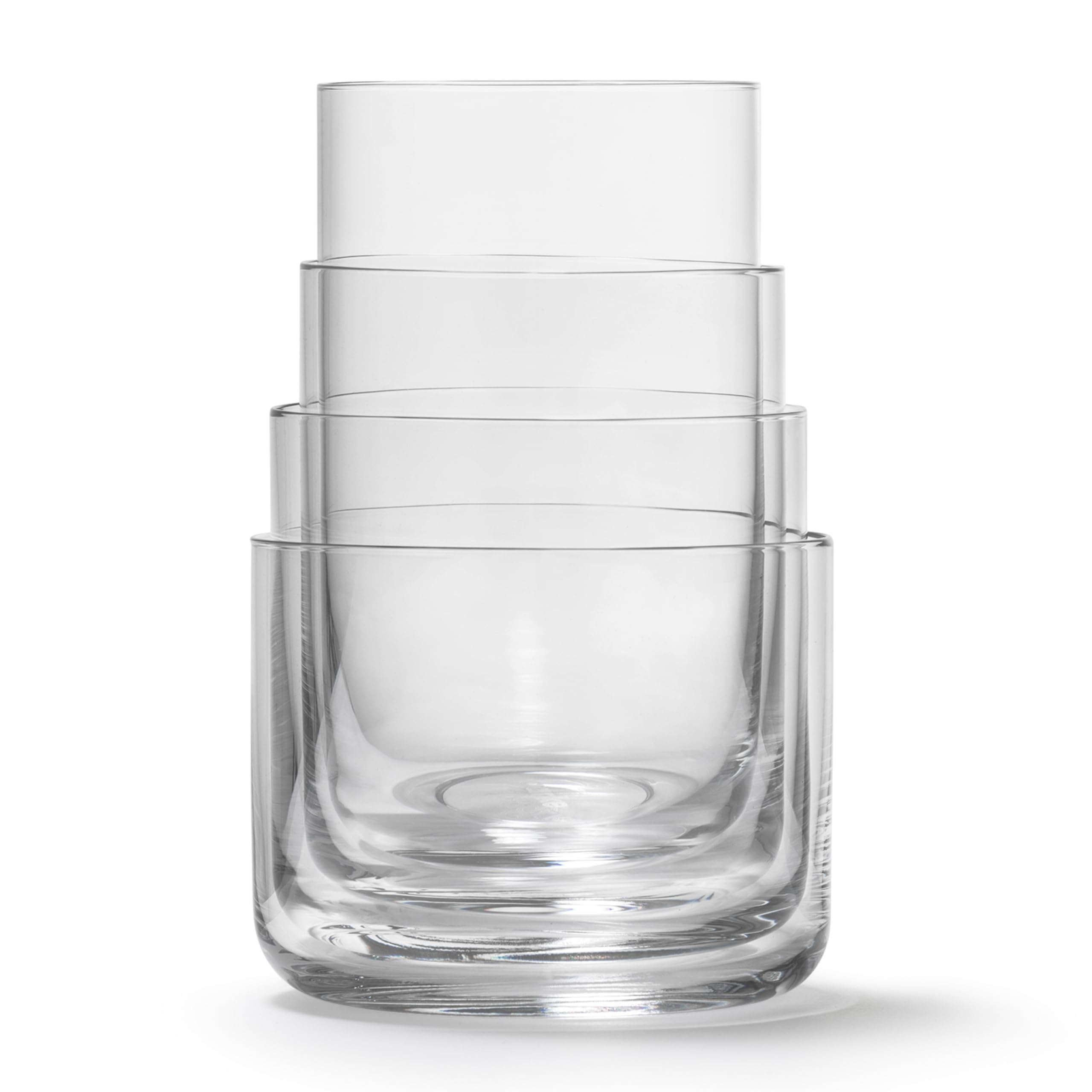 aarke Nesting Glasses, 4 x 290 ml, Verres en Cristal, Lavable au Lave-vaisselle
