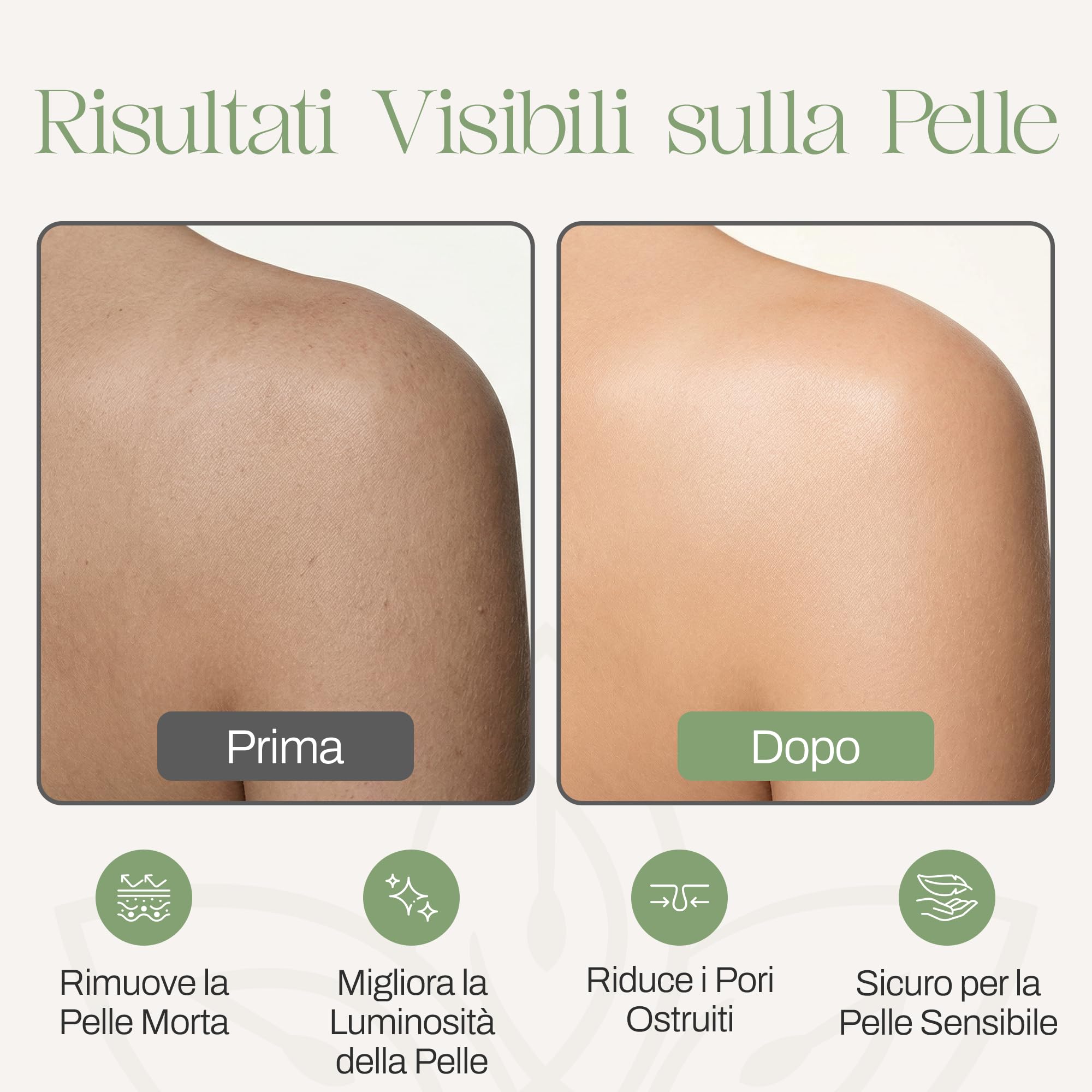 Guanto Kessa Delicato 150D Esfoliante Corpo 100% Viscosa Origine Naturale Hammam Scrub Pelle Sensibile Confezione Elegante