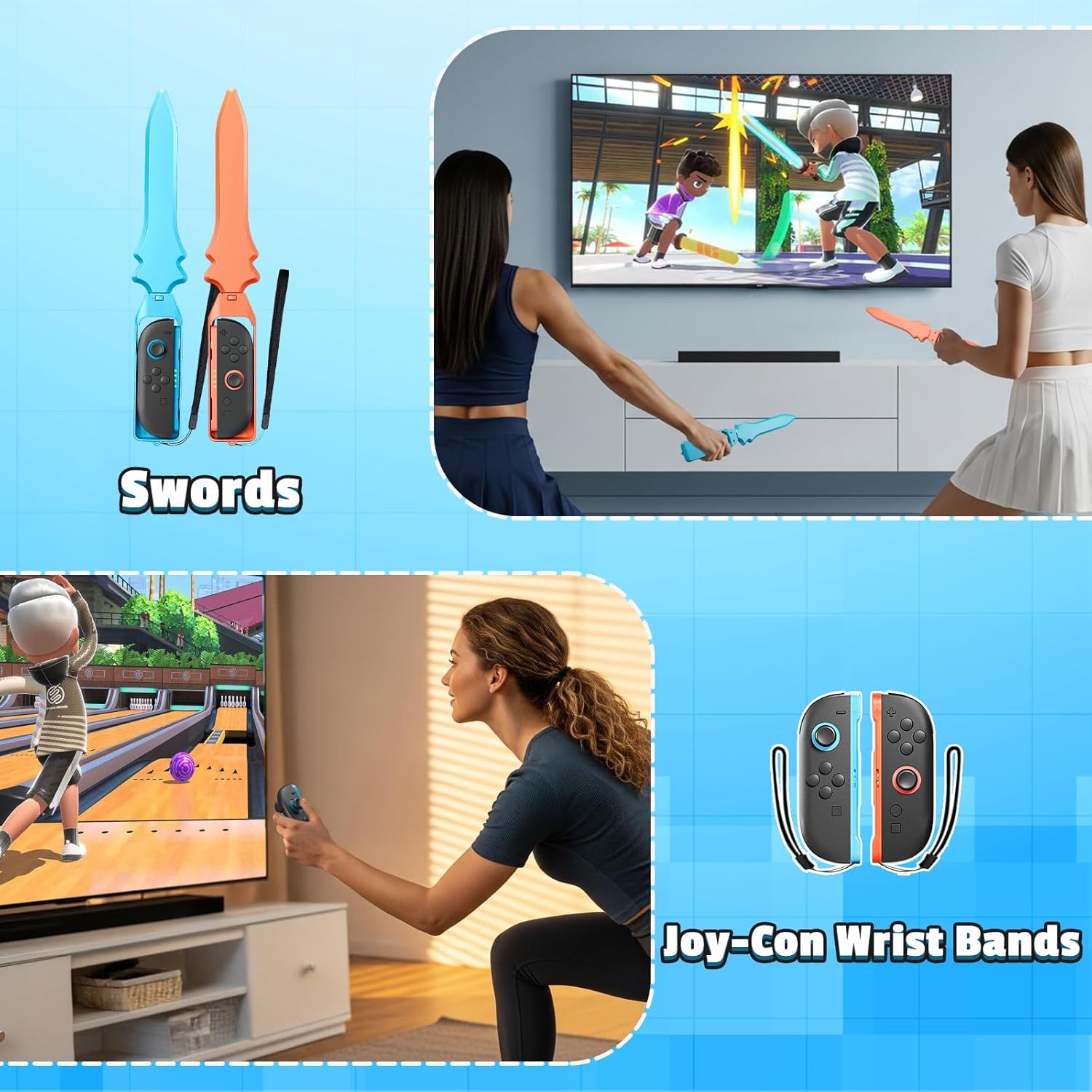 18in1 Switch 2 Sports Accessories, for Nintendo 2 2025 Switch Games,Family Party Fun Game Accessories Bundle for Kids/Adults Switch 2 Sports Games