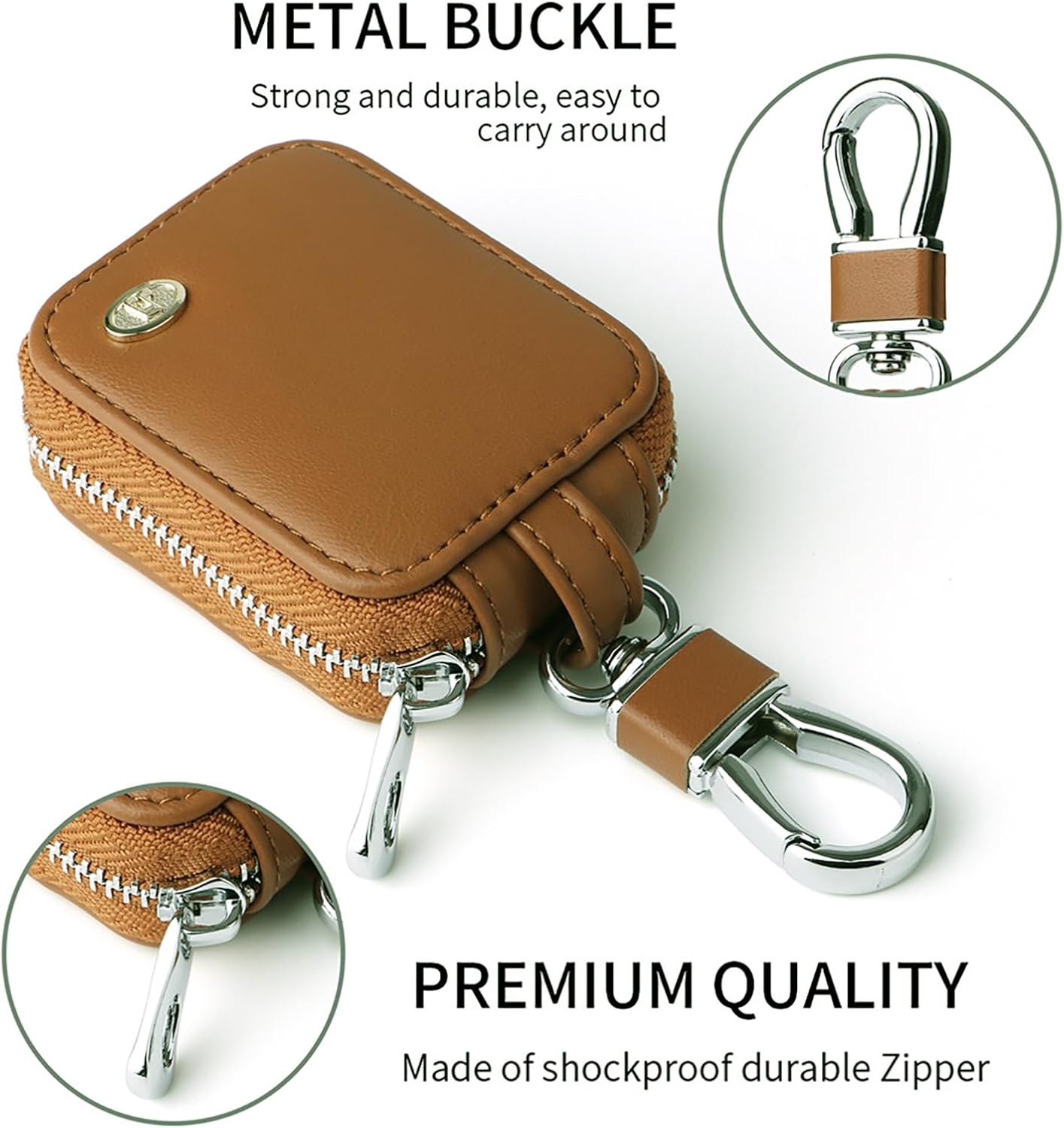 CCSmall Earbud Cases, Headphone Storage Casefor AirPods Pro 3/4/1/2/3/Pro 2, PU Leather Zipper Carrying Case Small Bag Pouch Travel Organizer for Wireless Wired Earphones & USB Cable Pink - Image 5