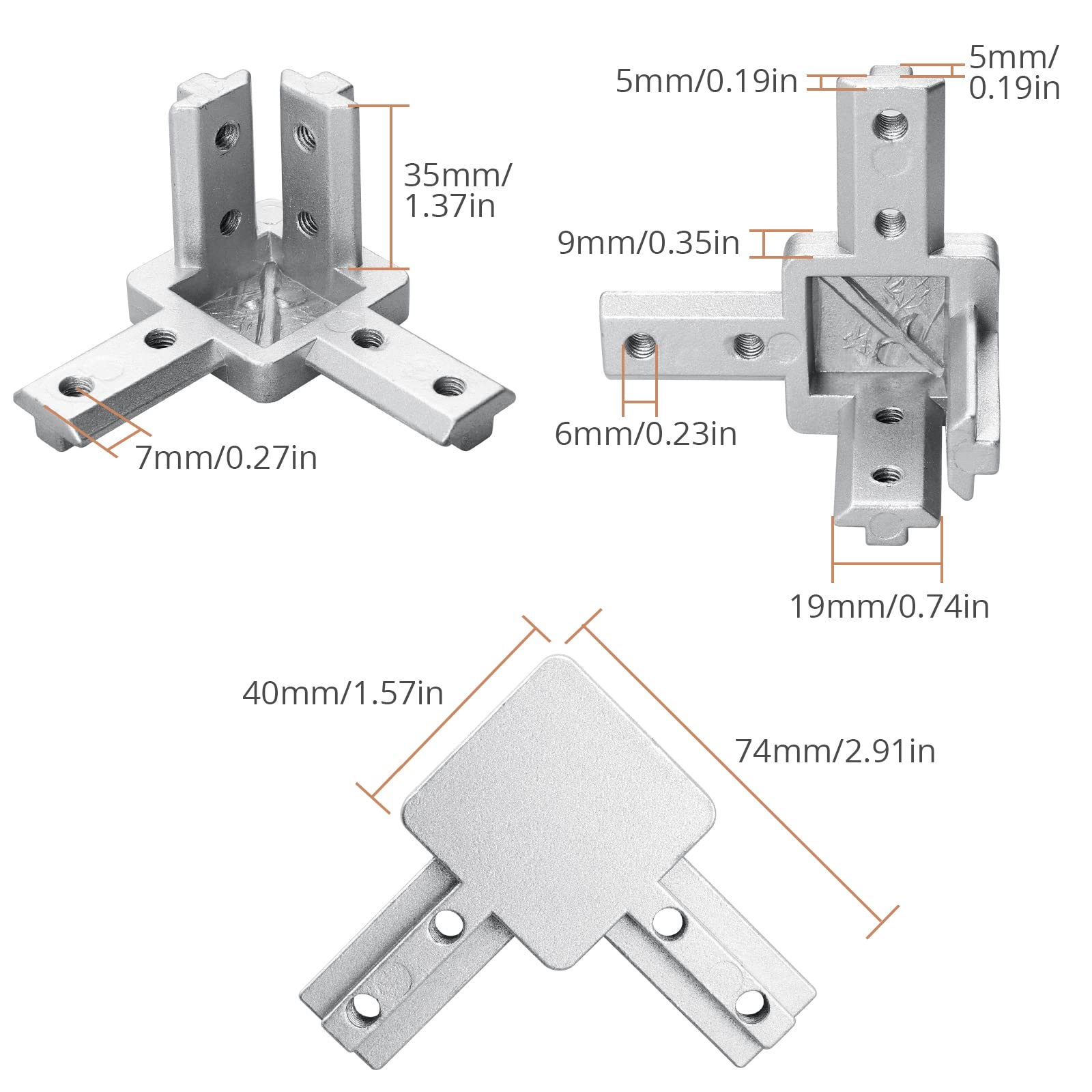 Aluminium profiel hoek aluminium profiel 4040 Justech 10 x hoekbevestiging voor aluminium extrusie hoekconnector wandhouder montagemateriaal voor aluminium framestructuur, bouwindustrie 39 x 39 x 35 Aluminium profiel hoek aluminium profiel 4040 Justech 10 x hoekbevestiging voor aluminium extrusie hoekconnector wandhouder montagemateriaal voor aluminium framestructuur, bouwindustrie 39 x 39 x 35