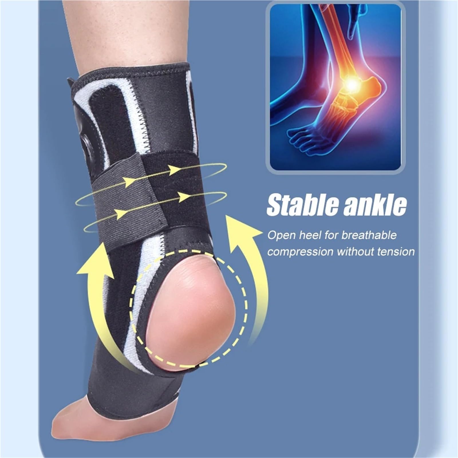 Verstellbare Sprunggelenkbandage 1PC Knöchelbandage Verstellbarer Kompressionsgurt Männer Frauen