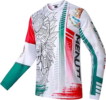 Racing Mens Long Sleeve Off-Road Mexico Jersey Mountain Bike MTB Jersey Downhill&Motocross Shirts
