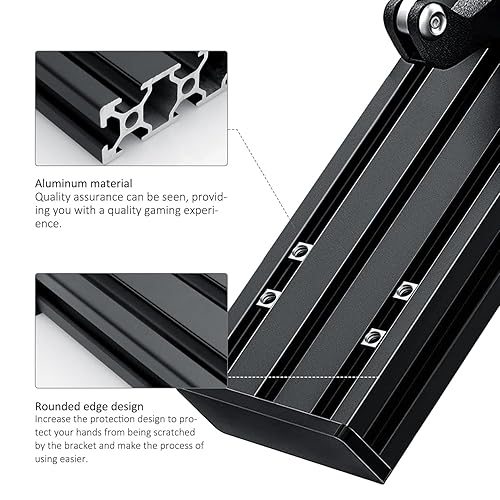 Vista 5 de HUYE Desk Mount Bracket Holder for Logitech G Extreme 3D Pro Joystick for Windows - Adjustable Steel Desk Mount Holder for Logitech G Extreme 3D Pro