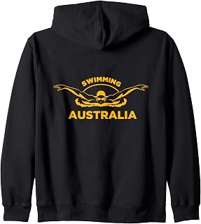 Swimming Australia Support the Team Shirt Pool Zip Hoodie