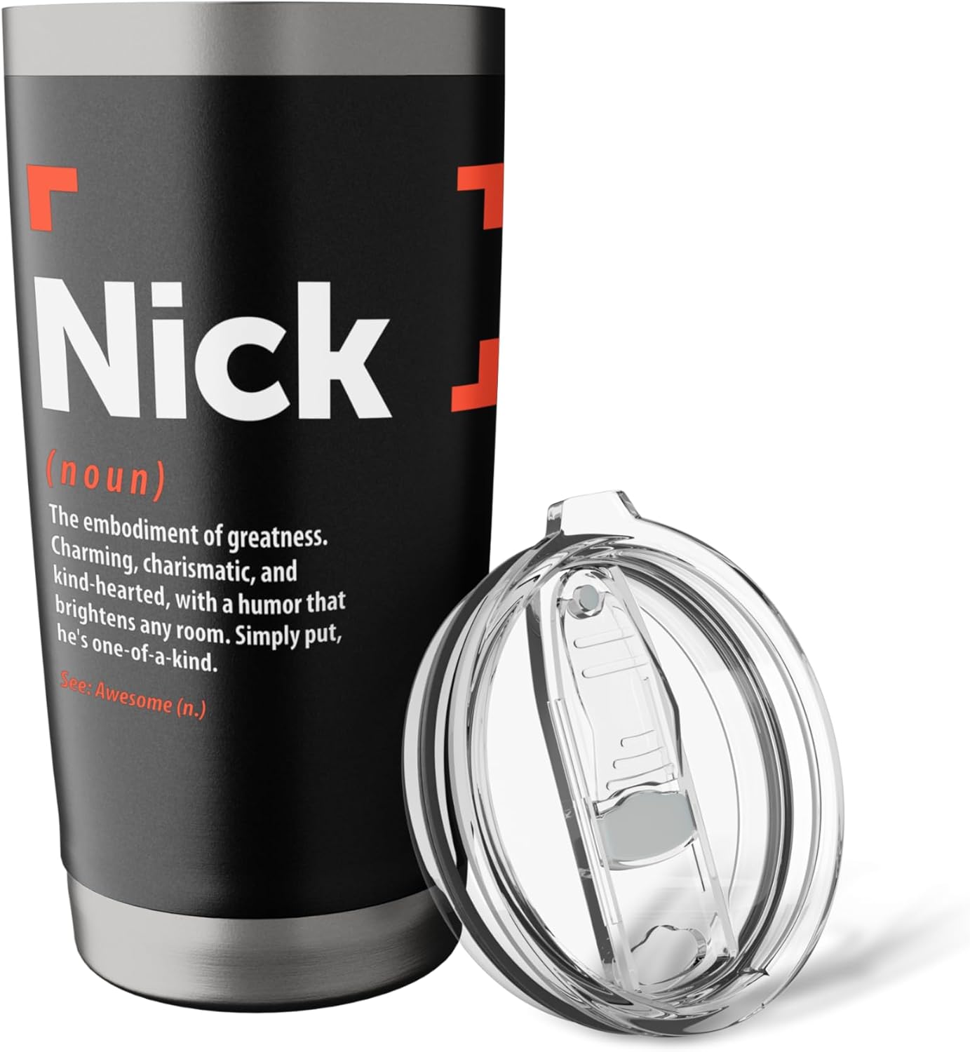 Nick Definition Personalized Name Nick Stainless Steel Insulated Tumbler - Image 5