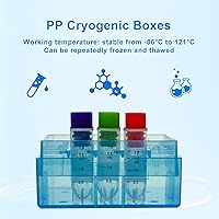 Vista 5 de Cajas criogénicas de PP de 25 pozos de 2 pulgadas, caja de congelador de microtubo, estantes de soporte de laboratorio de tubo, colores surtidos, 5