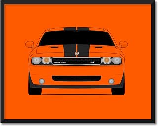 CUSTOMIZABLE COLOR: Dodge Challenger SRT (2008-2010) 3rd Generation Inspired Poster Print Wall Art Decor Handmade (Unframed)